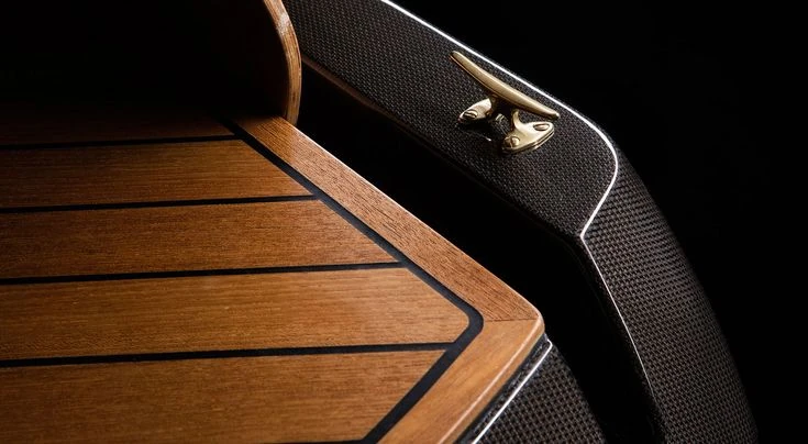 Marine-grade carbon fibre yacht interior detail by Interni Dubai