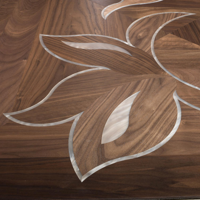 Mother of Pearl Custom Wood Floor Dubai Nad ad Sheeba