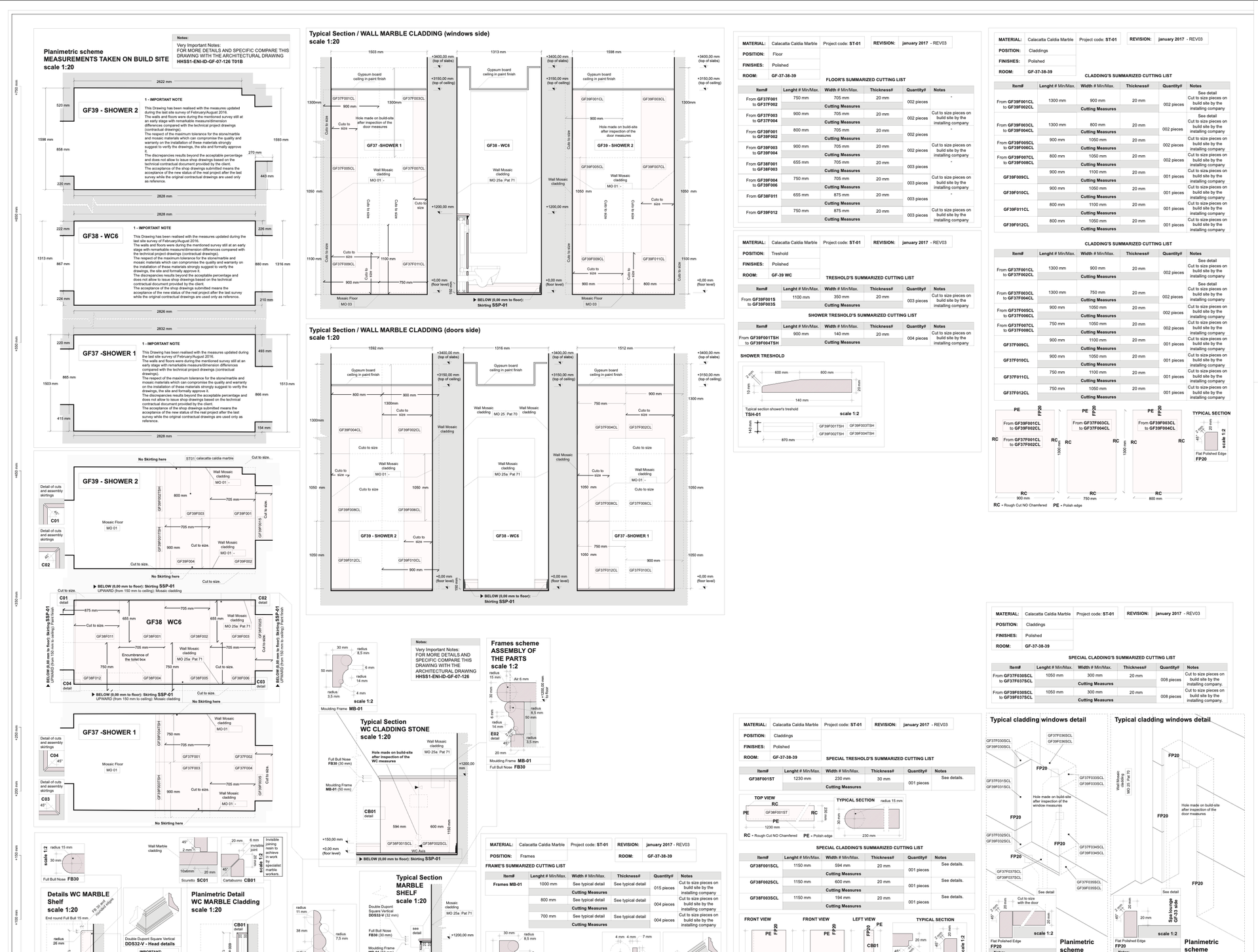 Value engineering technical review: marble cladding build-ups, tolerances and execution details