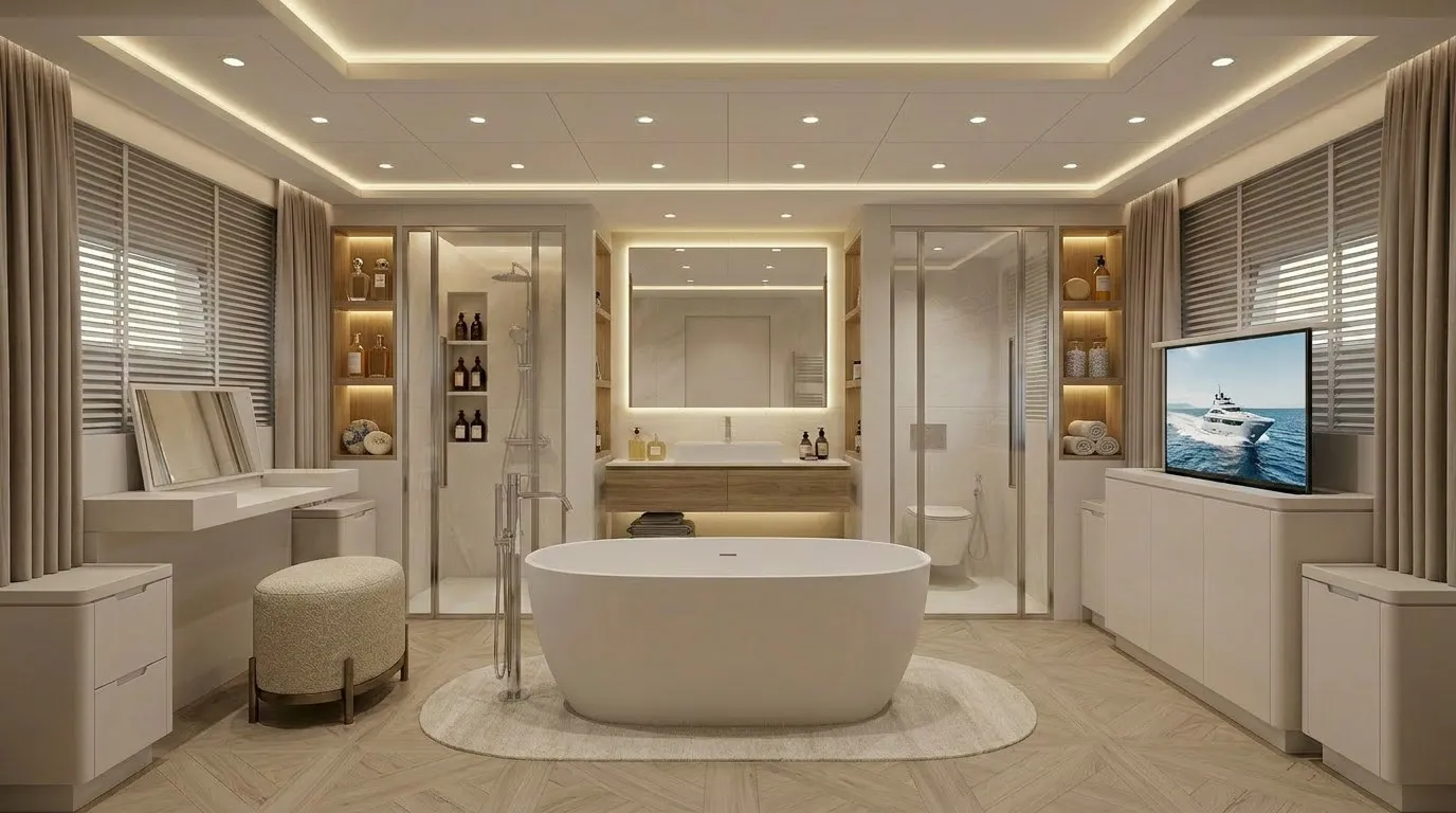 Abstract yacht design atmosphere by Interni Dubai
